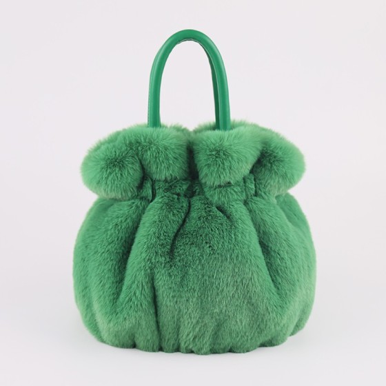 Faux Rex Rabbit Fur Handbag