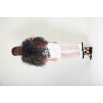 Real Colorful Ostrich Feather Shawl