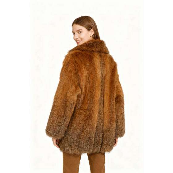 Golden Faux Fur Statement Coat