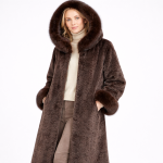 Women's Luxury Elegant Full-Length Hooded Fur Coat