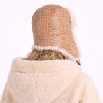 Women's Real Leather Warm Earflap Trapper Hat
