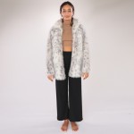 Snow Lynx Faux Fur Coat