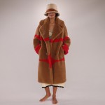 Oversized Color Block Faux Fur Coat